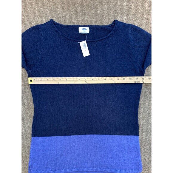 Old Navy Sweater Womens M Long Sleeve Roll Neck Color-Block Pullover Casual Knit - Picture 5 of 8